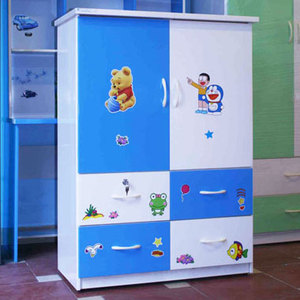 Armario de Plástico Resistente para Niños con 2 Puertas y 4 Compartimentos 120x84x45cm - Hecho en Vietnam - Product Image 1