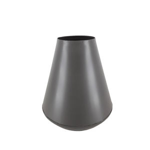 Vente en gros de vaisselle décorative pour la maison Vase décoratif à fleurs en métal et fer Finition grise pour la décoration d'hôtels et de maisons en métal - Product Image 3