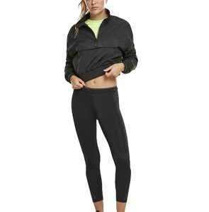 Spring Autumn Windproof Blank Zipper Jacket Custom Zipper Windbreaker Womens Streetwear Cropped Jacket - Product Image 6