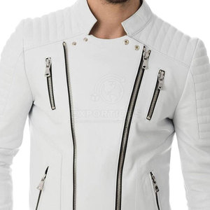 Chaqueta de Cuero para Hombre de Alta Calidad, Transpirable y de Secado Rápido, con Cuello Alto y Logotipo Frontal, Chaqueta de Invierno Ecológica - Product Image 6