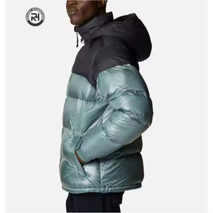 Chaqueta acolchada con cuello levantado de alta calidad transpirable de secado rápido impermeable con estampado frontal personalizado para hombre para uso en exteriores de invierno - Product Image 4