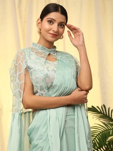 สารีปักเลื่อมงานผ้าชิโน่สำหรับงานปาร์ตี้ดีไซน์ใหม่สไตล์ดั้งเดิม - Product Image 5