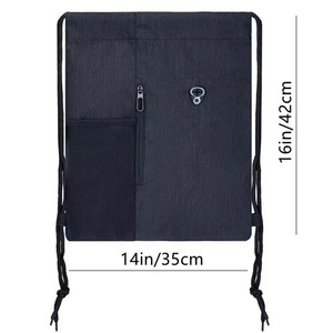 Sac à dos à cordon imperméable en nylon de grande capacité Double couleurs Gym et sac de fitness de stockage de sport en plein air - Product Image 6