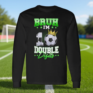 Maglietta sportiva da calcio a maniche lunghe per bambini, unisex, girocollo, top grafico atletico - Product Image 3