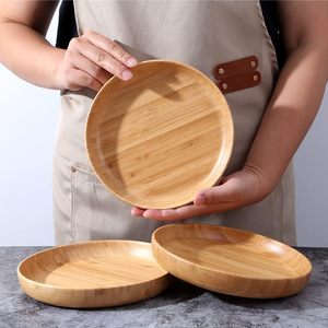 Platos Redondos Pequeños de Madera Ecológicos de Lujo para Uso Doméstico y en Restaurantes, Vajilla Fácil de Limpiar - Product Image 3