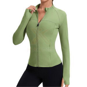 Veste de yoga pour femmes toutes saisons - Respirante, grande taille, logo sur le devant, séchage rapide, haute qualité - Product Image 1