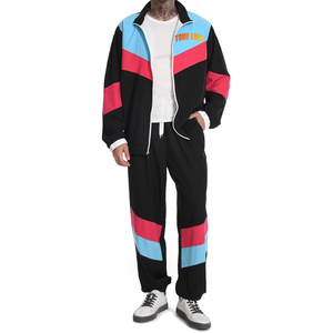 Conjunto Deportivo Retro de los 90 para Hombre, Disfraz de Halloween, Chaqueta Cortavientos Transpirable con Estampado Retro de los 70/80, Conjunto de Pantalones y Chaqueta de 2 Piezas Estilo Hip Hop Vintage - Product Image 4