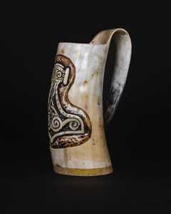 Fabriqué à la main sculpté naturel personnalisé Agate corne à boire Viking sculpture corne à boire Buffalo koi tasse Tankard corne pour la bière - Product Image 3
