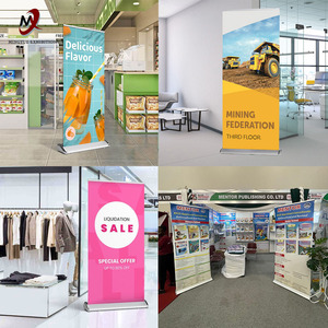 Tùy chỉnh di động triển lãm thương mại nhôm quảng cáo ngoài trời cuộn lên Backdrop có thể thu vào cuộn lên biểu ngữ đứng để hiển thị - Product Image 6