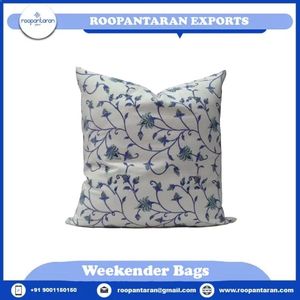 Hot Selling Jaipur Woven Floral Striped Block Print Handmade Cotton Eco-Friendly Modern <b>Cushion</b> Cover for Traditional Indian - Product Image 6