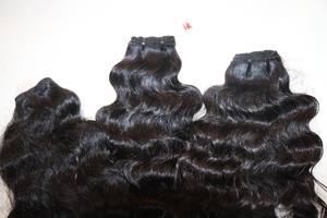 Vente en gros 30 pouces indien Remy corps modèle brut vierge cuticule aligné paquet ondulé style vague naturelle Extensions de cheveux humains - Product Image 4