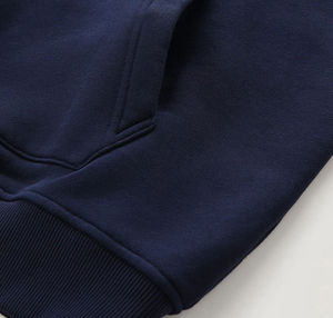 Sweat à capuche à col haut 100% polyester brossé nylon fait sweat à capuche pour homme avec demi fermeture éclair bloc de couleur pull à capuche et sweat-shirts - Product Image 5