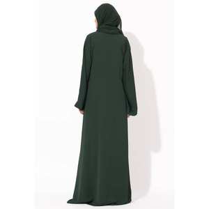 Dubaï 2025 Élégant Luxe Pretty Petals Abaya Robe Forêt Vert Femmes Islamique Designs Sequin Perlé Maxi Prière Robe Chador - Product Image 4