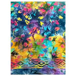 ผ้าซารองคุณภาพส่งออก ทำมือ ไม่ถักทอ น้ำหนักเบา เป็นมิตรกับสิ่งแวดล้อม แห้งเร็ว ลายพิมพ์นามธรรม สีม่วง-น้ำเงิน สำหรับเด็กผู้หญิง อินโดนีเซีย - Product Image 5