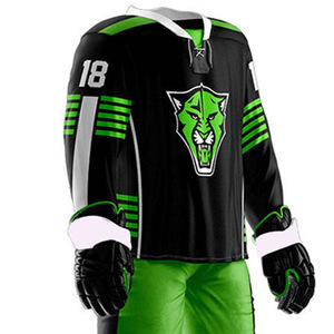 Camiseta y pantalones cortos de uniforme de hockey sobre hielo personalizados | Ropa de equipo de hockey con impresión por sublimación | Proveedor de ropa deportiva OEM ODM al por mayor - Product Image 5