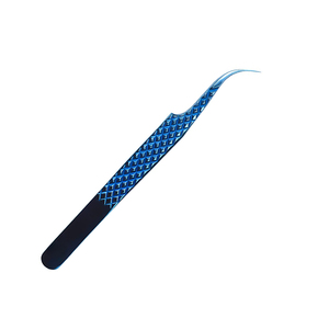 Pince à épiler d'extension de cils à pointe de fibre poignée de diamant avec pince à épiler de volume russe à 90 degrés de marque privée - Product Image 4
