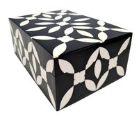 Boîte de rangement pour bijoux en os incrusté, fabriquée artisanallement, organisateur décoratif haut de gamme pour coiffeuse, cadeau de Pâques, Diwali, anniversaire, Art Déco