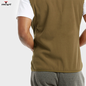 Custom Logo Breathable Stand Collar <b>Men</b> Woolen <b>Fleece</b> <b>Vest</b> Slim Fit Autumn Full Zip Waterproof Windproof Outdoor Sleeveless - Product Image 6