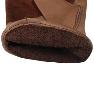 Guantes de Trabajo de Cuero Marrón de Seguridad al por Mayor, Fabricante de Guantes de Trabajo de Cuero Vacuno de Grano Entero - Product Image 3