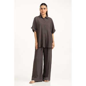 Pantalones Anchos Casuales de Cintura Media WM-COD-WS25-007B, Tela Crepé Transpirable, Corte Regular para Verano - Product Image 3