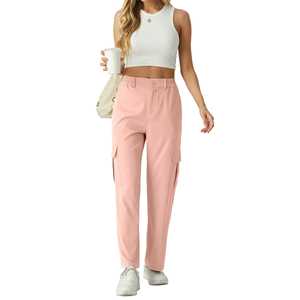 Soft Fabric Cargo Pants for <b>Women</b> Loose Comfortable Straight Leg Mid Waist Everyday <b>Trousers</b> - Product Image 4