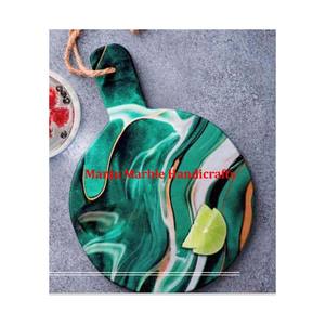 Ensemble de sous-verres en bois de bambou incurvés à la main personnalisés en résine de forme carrée article brillant naturel pour les appareils ménagers de cuisines - Product Image 2