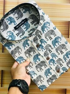 Chemises à imprimé d'éléphant 100% coton fabriquées sur mesure à partir de tissus 100% coton idéales pour les fournitures de vacances et les magasins de cadeaux - Product Image 2