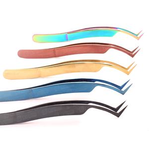 Pinzas coloridas, las pinzas de volumen de extensión de pestañas de aislamiento más vendidas, reducen la fatiga de las manos para uso profesional - Product Image 2