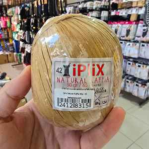 İplix Fil de raphia biologique naturel 50g 32 couleurs 42 nuances-café au lait et écologique - Product Image 1