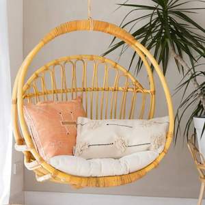 Balançoire moderne en bambou naturel pour intérieur, jardin, balcon, salon, hôtel, chaise de jardin élégante et écologique. - Product Image 1