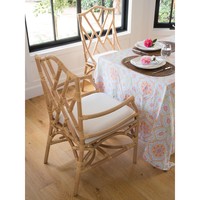 Chaises de salle à manger en rotin, chaise en osier naturel tissé à la main, dossier Chippendale, coussin de siège, meubles de salle à manger écologiques en provenance du Vietnam