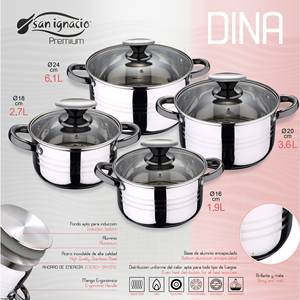 Ensemble de 8 ustensiles de cuisine en acier inoxydable adaptés à l'induction, collection San Ignacio Premium + ensemble de 2 ustensiles de cuisine Bergner EXCALIBUR - Product Image 3