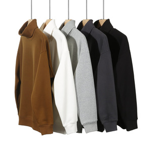 เสื้อกันหนาวแขนยาวเข้ารูปแบบลำลองสำหรับผู้ชาย, เสื้อกันหนาวคอเต่าผ้ากำมะหยี่หนาและให้ความอบอุ่น400กรัม - Product Image 2