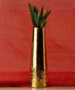 Interior Handicraft Brass Flower <b>Vase</b> Holder Hammered Bottom Design for Antique <b>Vintage</b> Living Room Decor Home and Office - Product Image 6
