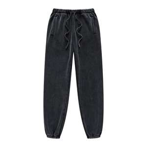 100% coton Baggy Cargo pantalons de survêtement taille moyenne poids lourd plat avant OEM Service disponible taille XL - Product Image 3