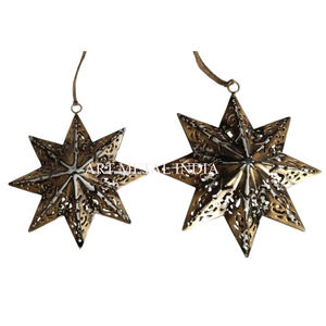 Wholesale Customized High Quality Metal <b>Star</b> Christmas Ornament for Easter <b>Decoration</b> with Sublimation Finishing Packed in Bags - Product Image 3