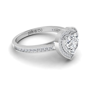 ชุดแหวนเพชรชุบทองรูปหัวใจสำหรับผู้หญิง925รัศมีสีเงินดีไซน์ดีที่สุด - Product Image 2