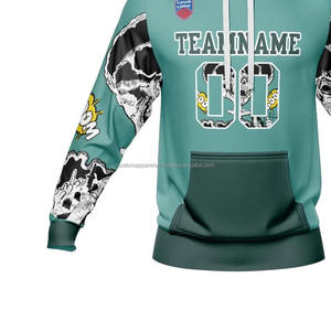 Sudadera con Capucha Personalizada con Estampado Puff para Hombre, Ropa Urbana, Felpa Gruesa de Algodón, Sudadera Holgada de Alta Calidad, Sudadera con Capucha Lisa OEM - Product Image 4