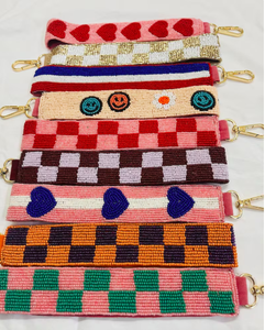 Customised Handmade Beaded purse Strap, Beaded bag Strap, Customised Beaded Strap, STARS Straps by glowin fashion - Product Image 4