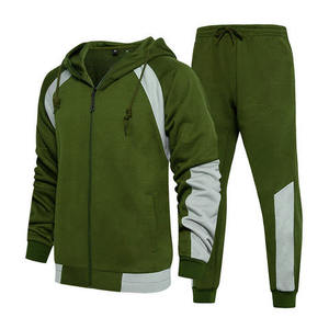 Hot Selling Adult Contrast Color Long Sleeve Hoodie and Pants Joggers Two Pieces <b>Men</b> Casual Tracksuit <b>Sets</b> - Product Image 1