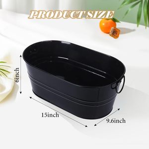 Export Quality New Arrival Black Coated Ice Bucket Wine Beer Bucket Cooler Large Capacity Bar <b>Accessories</b> Beverage Bucket Events - Product Image 4