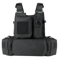 Gilets tactiques noirs en gros OEM, haute qualité, utilitaires, personnalisés, boucle D, approvisionnement en vrac, tailles et couleurs personnalisées, gilet tactique