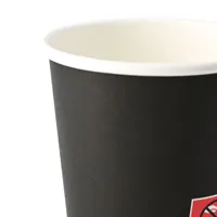 Gobelets en papier mini espresso à paroi simple, bio-revêtement, noirs, Ø 62 mm, 4 oz, 100 ml, pour café - 1000 pcs/carton