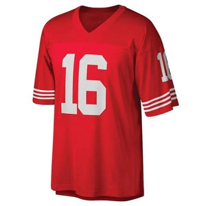 Camiseta de fútbol americano de malla Retro suelta hecha de 100% poliéster uniforme de fútbol americano transpirable camiseta de rugby de alta calidad - Product Image 2