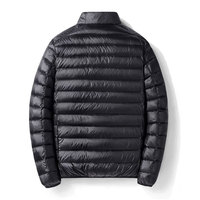 Veste matelassée en toile pour homme, style streetwear, bleu marine, légère, isolée, imperméable, chaude, pour l'extérieur, OEM, brodée, col montant