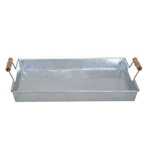 Bandeja de servicio de acero galvanizado redondo de granja vintage tamaño personalizado con asas de borde de cobre respetuosas con el medio ambiente para uso doméstico - Product Image 4