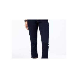 Jeans da Donna INC International Concepts a Vita Alta, Gamba Dritta e Taglio Corto, Taglia 12, Blu Scuro, Denim Lavabile, Stile Casual Semplice - Product Image 2