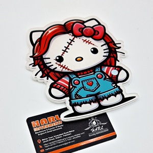 Nueva caja de pestañas acrílicas de Hello Kitty, diseño de Halloween, extensión de pestañas, placa de pestañas, azulejos, herramientas de belleza personalizadas, ecológicas, 7MM - Product Image 3