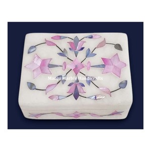 Customized Design Handmade Marble Inlaid <b>Box</b> With MOP Material Inlay Work For Home Decoration and Jewelry Gifts Item - Product Image 6