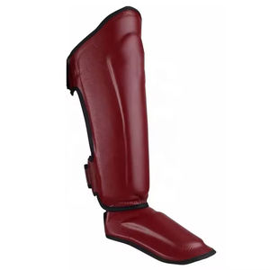 Protège-tibias professionnels de haute qualité en cuir PU imperméable, protection élastique de la cheville, vente en gros, protège-tibias élastiques de sport - Product Image 4